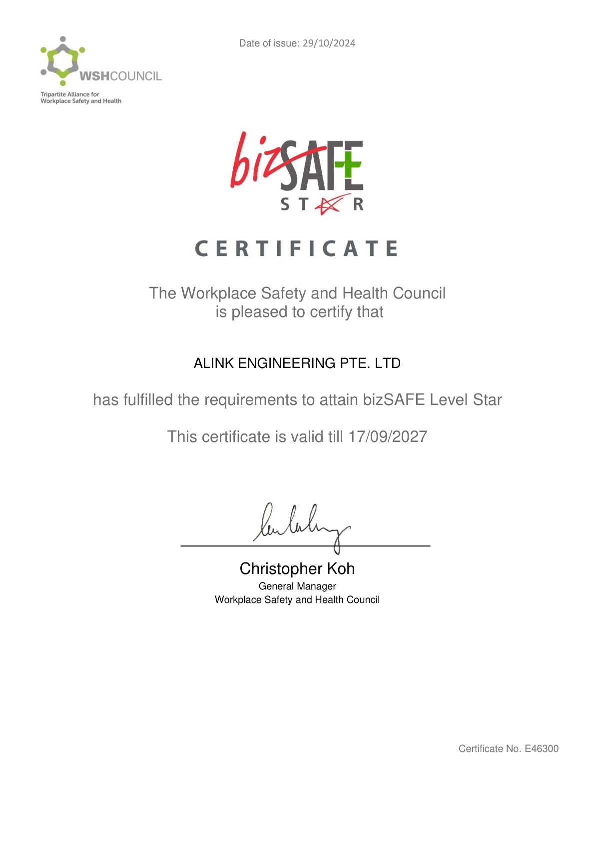 BizSafe Star Certification